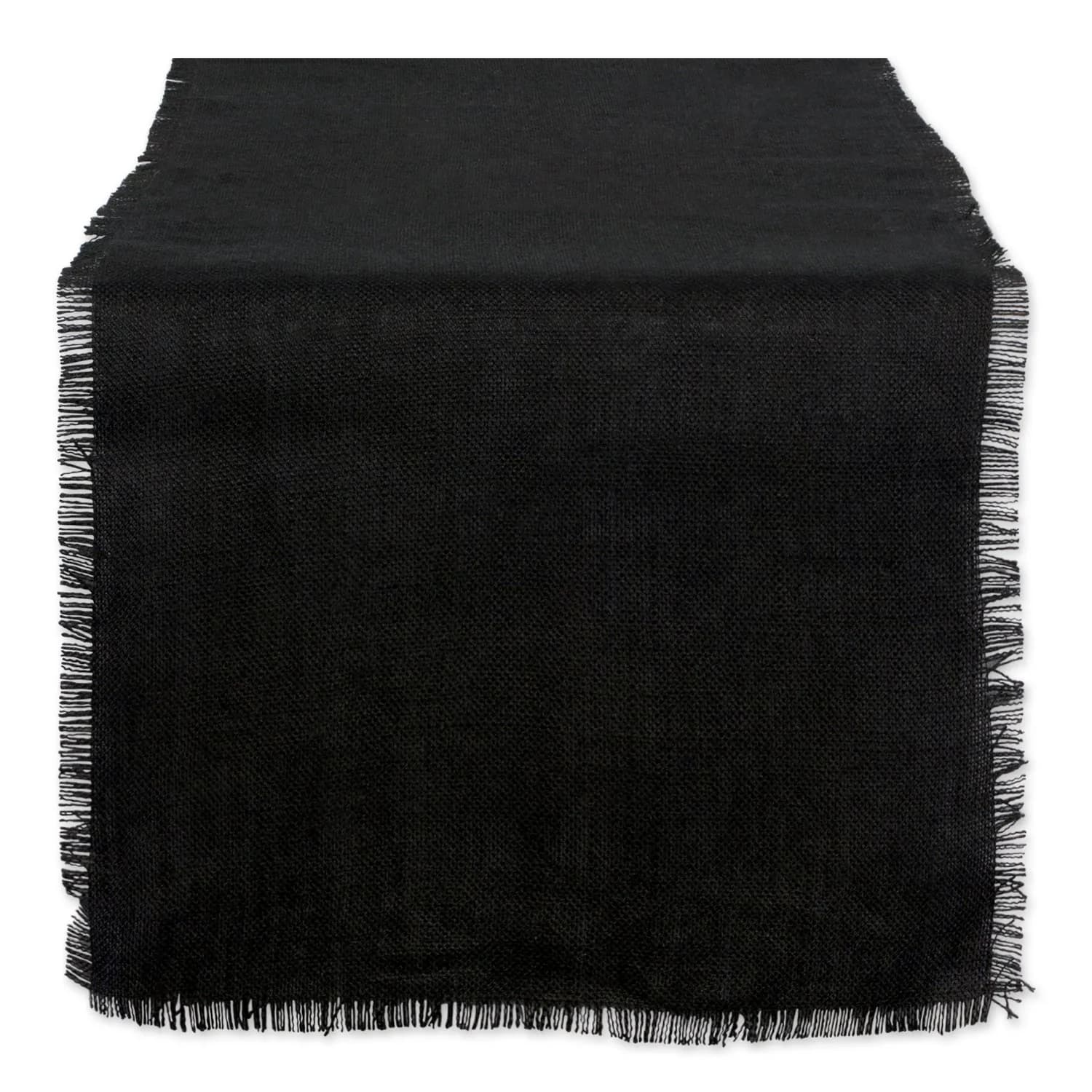 DII Jute Burlap Table Runner 15x74 inches (38x188 cm) | Solid Black - main product image