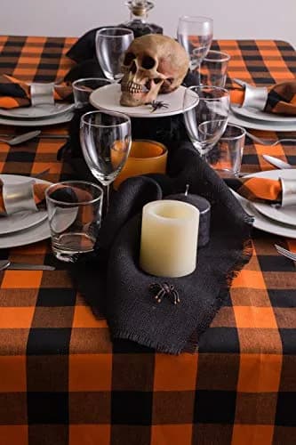 DII Jute Burlap Table Runner 15x74 inches (38x188 cm) | Solid Black thumbnail 4