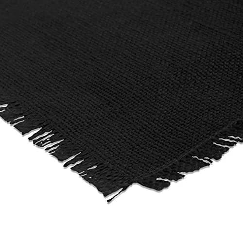 DII Jute Burlap Table Runner 15x74 inches (38x188 cm) | Solid Black thumbnail 2