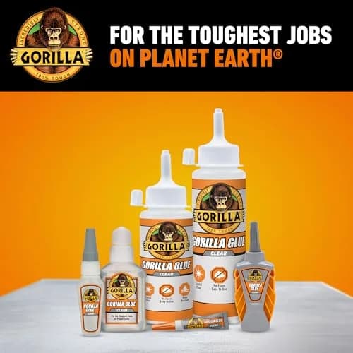 Gorilla Clear Glue, All Purpose, 1.75 oz Bottle | Crystal Clear, Water Resistant Bond thumbnail 8
