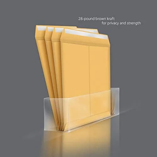 Amazon Basics Catalog Self Seal Mailing Envelopes 9" x 12" Brown Kraft 250-Pack | Peel & Seal Closure thumbnail 4