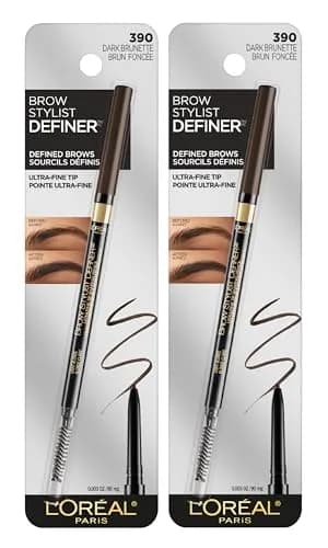 L'Oreal Paris Brow Stylist Definer Waterproof Eyebrow Pencil, Dark Brunette | Ultra-Fine Mechanical Pencil for Precise, Natural Brows thumbnail 1