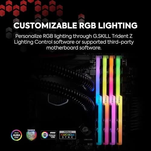 G.SKILL Trident Z RGB DDR4 RAM 16GB (2x8GB) 3000MT/s CL16-18-18-38 1.35V DIMM | High-Performance Desktop Memory thumbnail 3