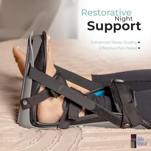 Alpha Medical Plantar Fasciitis Night Splint Medium | Adjustable Dorsiflexion for Achilles Tendonitis & Heel Pain thumbnail 5