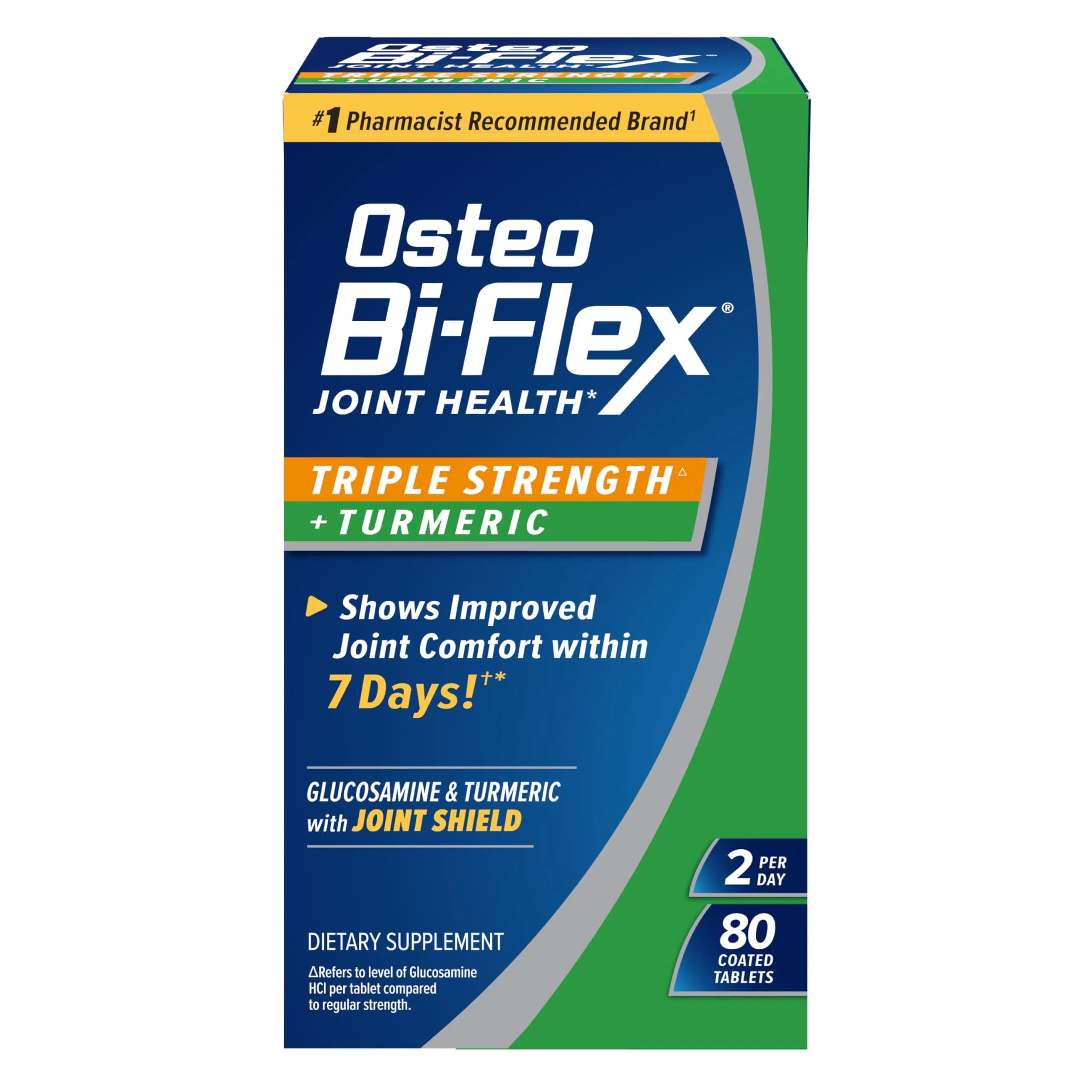 Osteo Bi-Flex Triple Strength Glucosamine Supplement with Turmeric 80 Count | Supports Joint Comfort & Mobility