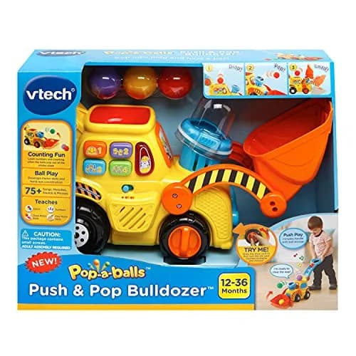 VTech Push & Pop Bulldozer | Motor Skills & Color Learning Toy for Toddlers thumbnail 7