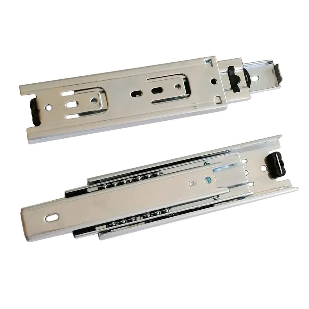Btibpse 6-inch Full Extension Drawer Slides (15.24 cm) | 100 lb Capacity Side Mount Ball Bearing Rails (Pack of 2) — Silver Tone