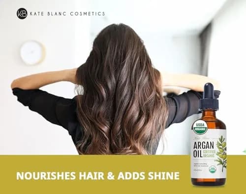 Kate Blanc Cosmetics USDA Certified Organic Argan Oil for Hair, Face & Skin 120ml (4 Fl Oz) | Pure Cold-Pressed Moroccan Oil for Growth & Shine thumbnail 3