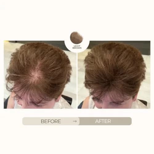 HAIRATIN BY RE-EVOLUTION Hairatin Premium Hair Fibers - Light Brown | Natural-Looking Fuller Hair in Seconds thumbnail 3