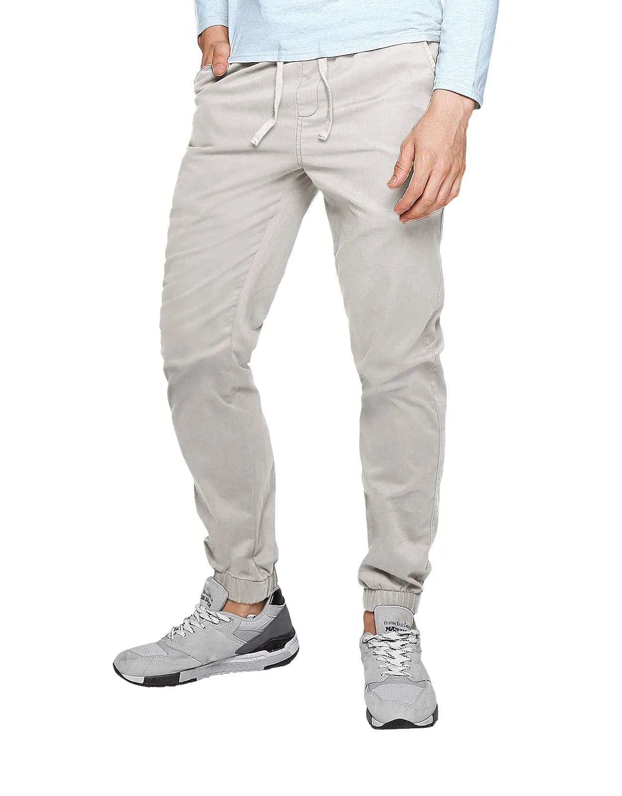 Match Men's Jogger Pant 38 | Comfortable Tapered Style, Silver Gray - main product image