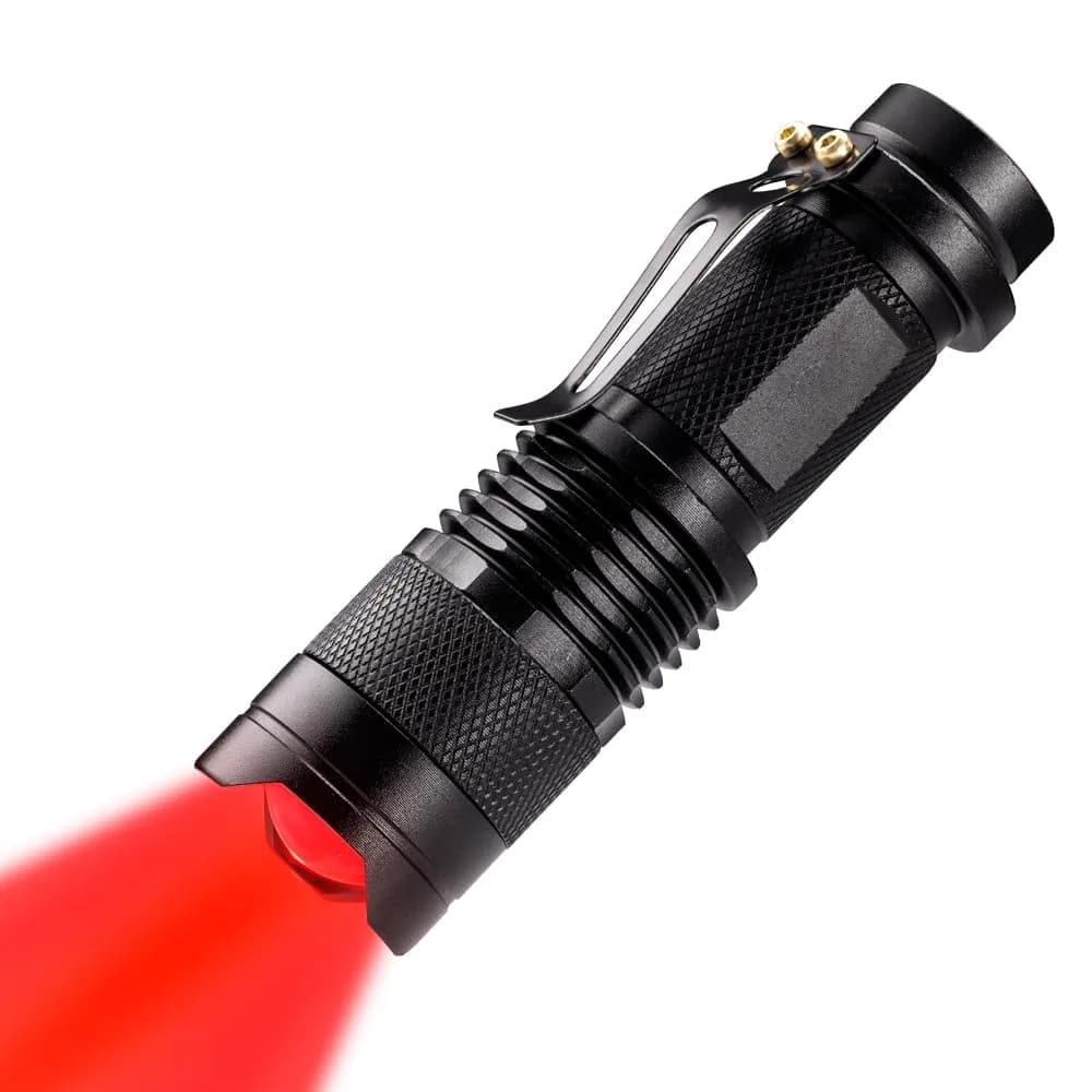 WAYLLSHINE 1-Mode Red LED Flashlight 9cm (3.5in) | Astronomy & Wildlife Observation - main product image