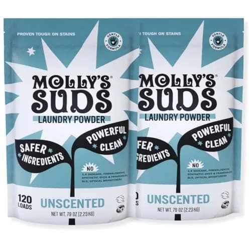Molly's Suds Original Laundry Detergent Powder 1.9 kg (40 oz) | Gentle, Effective, Unscented for Sensitive Skin thumbnail 1
