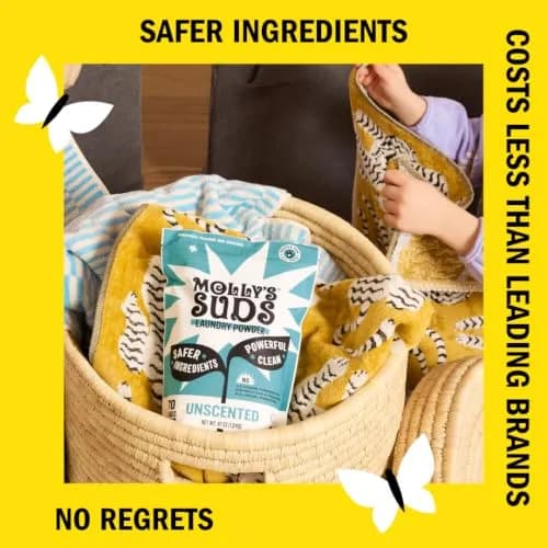 Molly's Suds Original Laundry Detergent Powder 1.9 kg (40 oz) | Gentle, Effective, Unscented for Sensitive Skin thumbnail 3