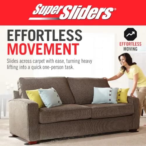Super Sliders 3-1/2" x 6" Oval Carpet Furniture Sliders (Set of 8, Beige) | Move Heavy Furniture Easily on Carpet thumbnail 5