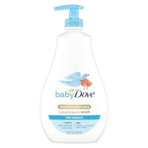 Baby Dove Sensitive Skin Care Baby Wash & Shampoo 600ml (20 Fl Oz) | Tear-Free & Hypoallergenic thumbnail 1