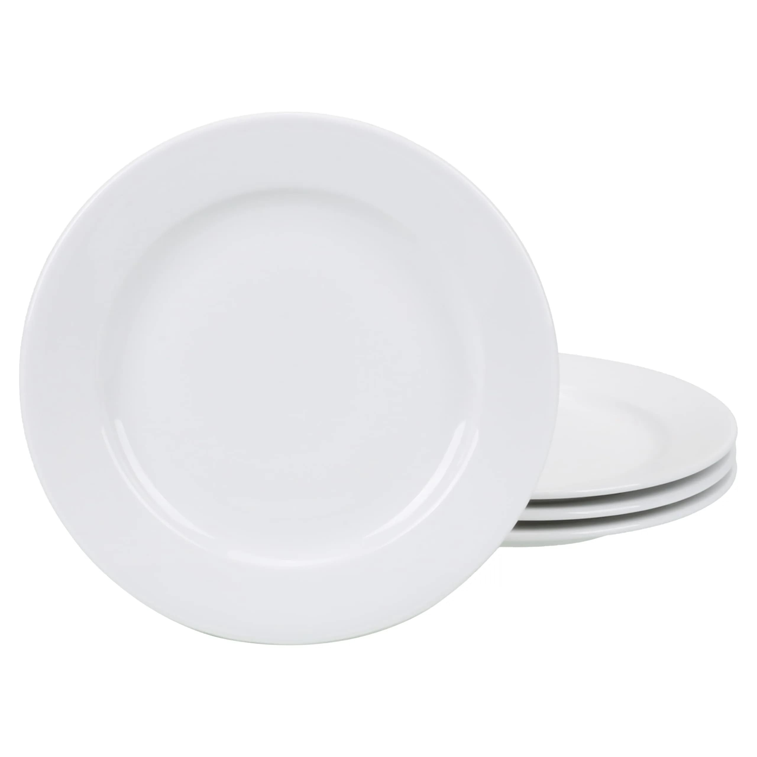 BIA Cordon Bleu Porcelain Bistro Salad Plates Set of 4 | 8" White, Oven & Dishwasher Safe - main product image