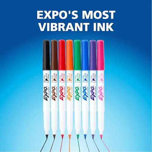 EXPO Dry Erase Markers, Ultra Fine Tip, 36 Count (10.2 cm x 7.6 cm x 14.3 cm) | Vibrant Ink for Whiteboards thumbnail 7