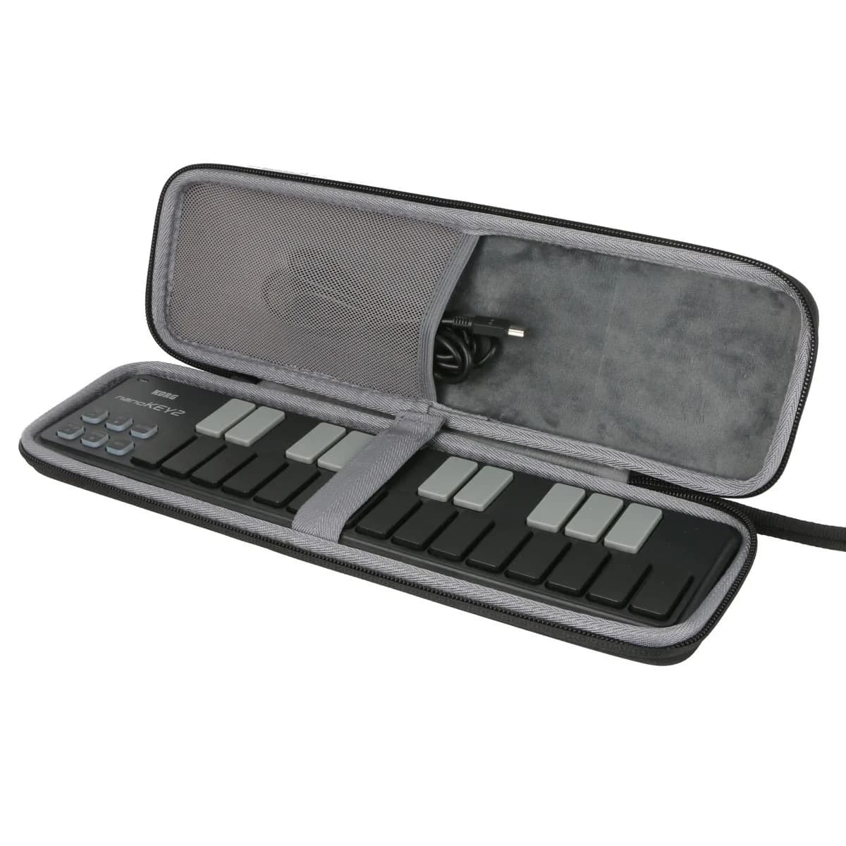 co2CREA Hard Travel Case for Korg NANOKEY2 25-Key MIDI Controller | Shockproof EVA Shell with Hand Strap - main product image
