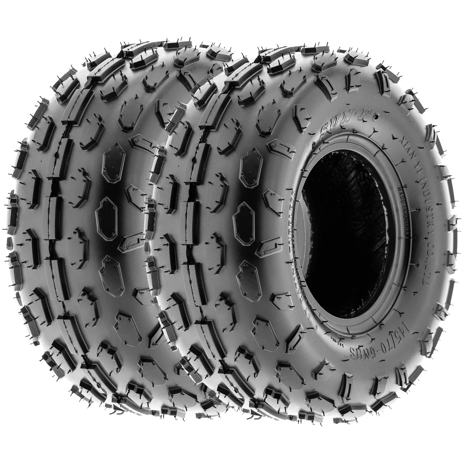 SUNF 145/70-6 Tubeless 6 Ply ATV Tire | All-Terrain Traction & Rugged Durability