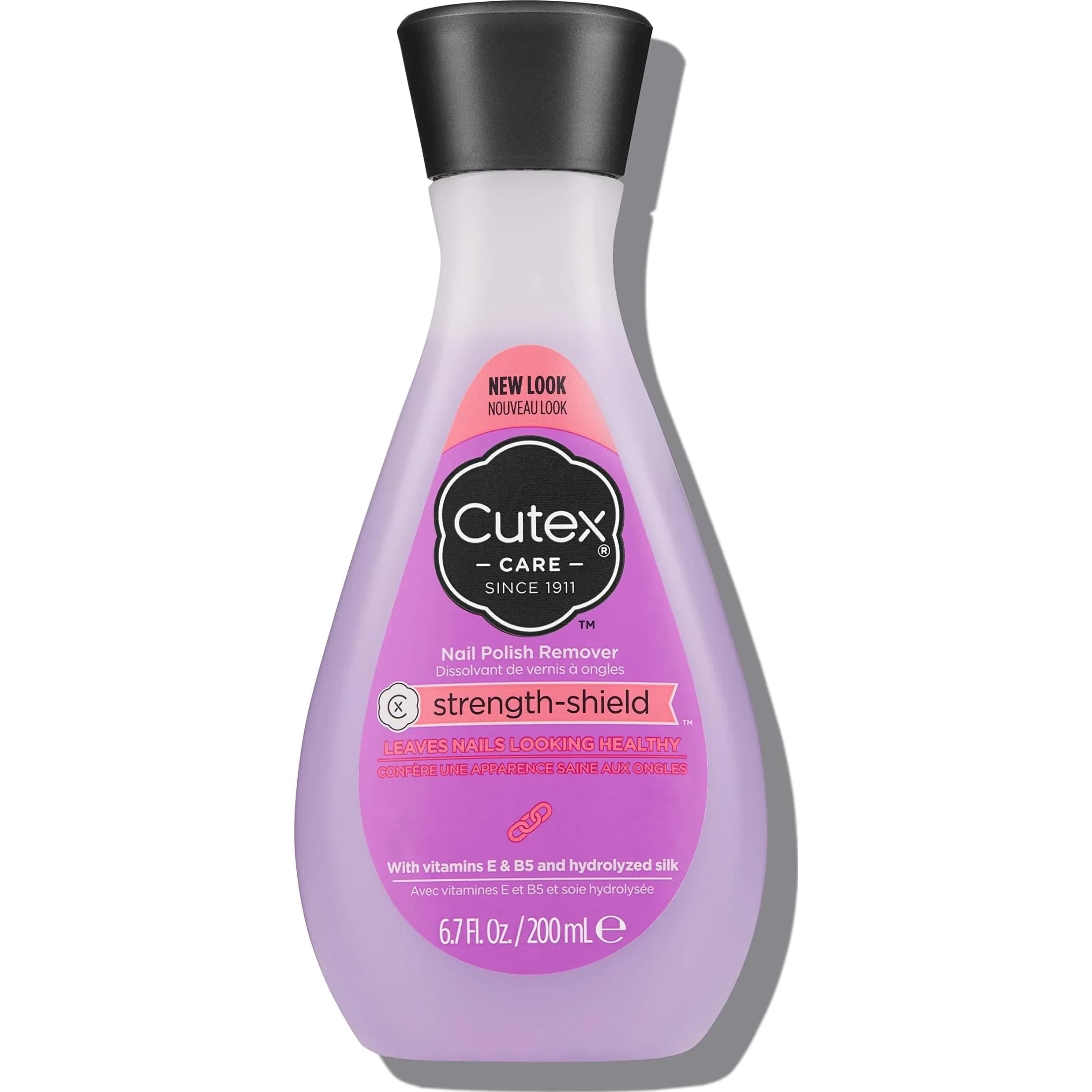 Cutex Strength Shield Nail Polish Remover 200ml (6.7 Fl Oz) | Fast Acting & Healthy Nails