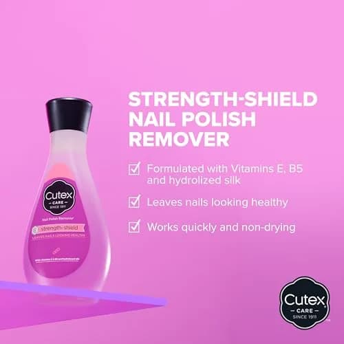 Cutex Strength Shield Nail Polish Remover 200ml (6.7 Fl Oz) | Fast Acting & Healthy Nails thumbnail 2