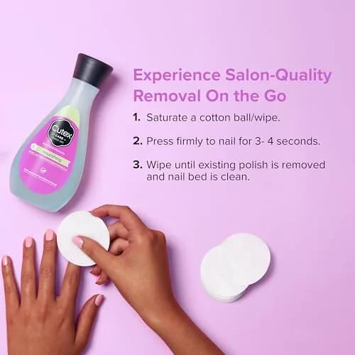 Cutex Nourishing Nail Polish Remover 200ml (6.76 Fl Oz) | Vitamin E & Apricot Oil Enriched thumbnail 4