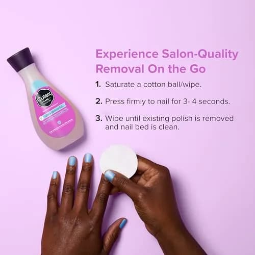 Cutex Ultra-Powerful Gel Nail Polish Remover 200ml (6.76 Fl Oz) | Removes Glitter & Dark Colors, Paraben Free thumbnail 4