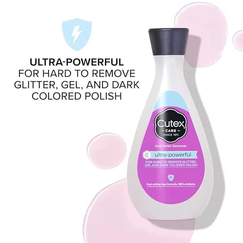 Cutex Ultra-Powerful Gel Nail Polish Remover 200ml (6.76 Fl Oz) | Removes Glitter & Dark Colors, Paraben Free thumbnail 3