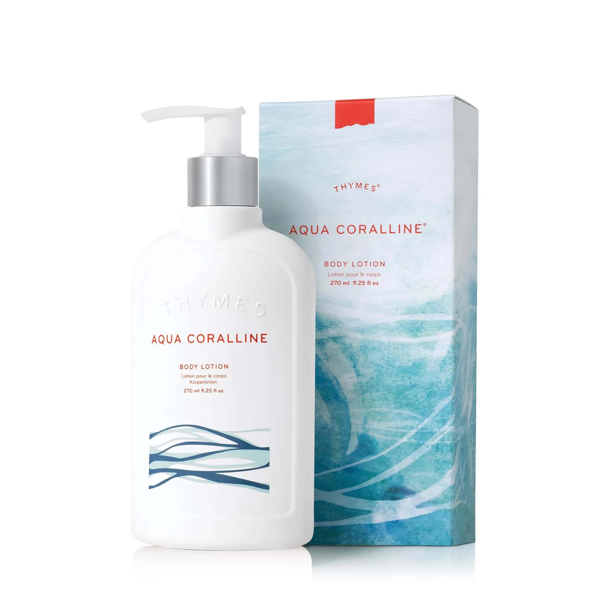 Thymes Kimono Rose Body Lotion 270ml (9.25 Fl Oz) | Hydrating Moisturizer with Shea Butter — Aqua Coralline / 9.25 Fl Oz