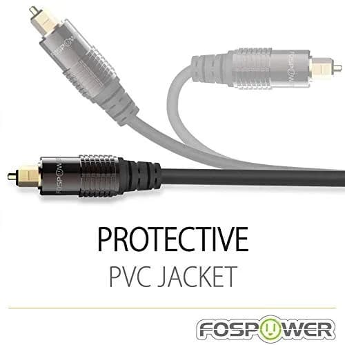 FosPower 24K Gold Plated Toslink to Mini Toslink Cable 3 FT | Digital Optical Audio Connection thumbnail 6