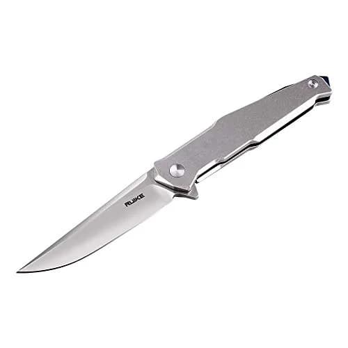 Ruike Tactical Pocket Knife for Men Folding Knife Frame Lock 14C28N Steel 3.5" | Compact Tactical Utility thumbnail 1