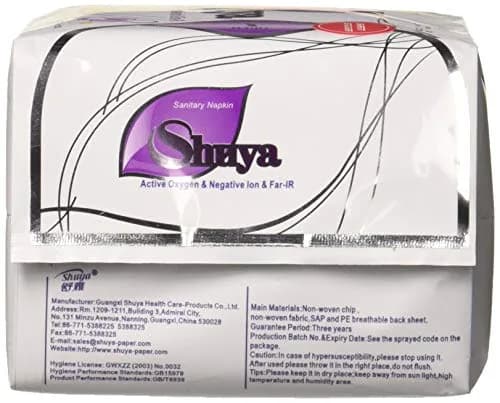 SHUYA Ultral Thin Sanitary Pads with Wings, 245mm, 30 Count | Super Absorbent, Mint Herbal Scented, Aluminum Foil Pack thumbnail 4