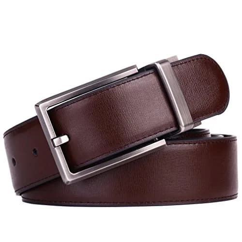 beltox fine Men's Reversible Leather Dress Belt 1.25" Wide (Black/Brown, 34-39 Inches) | Cuttable to Size thumbnail 4