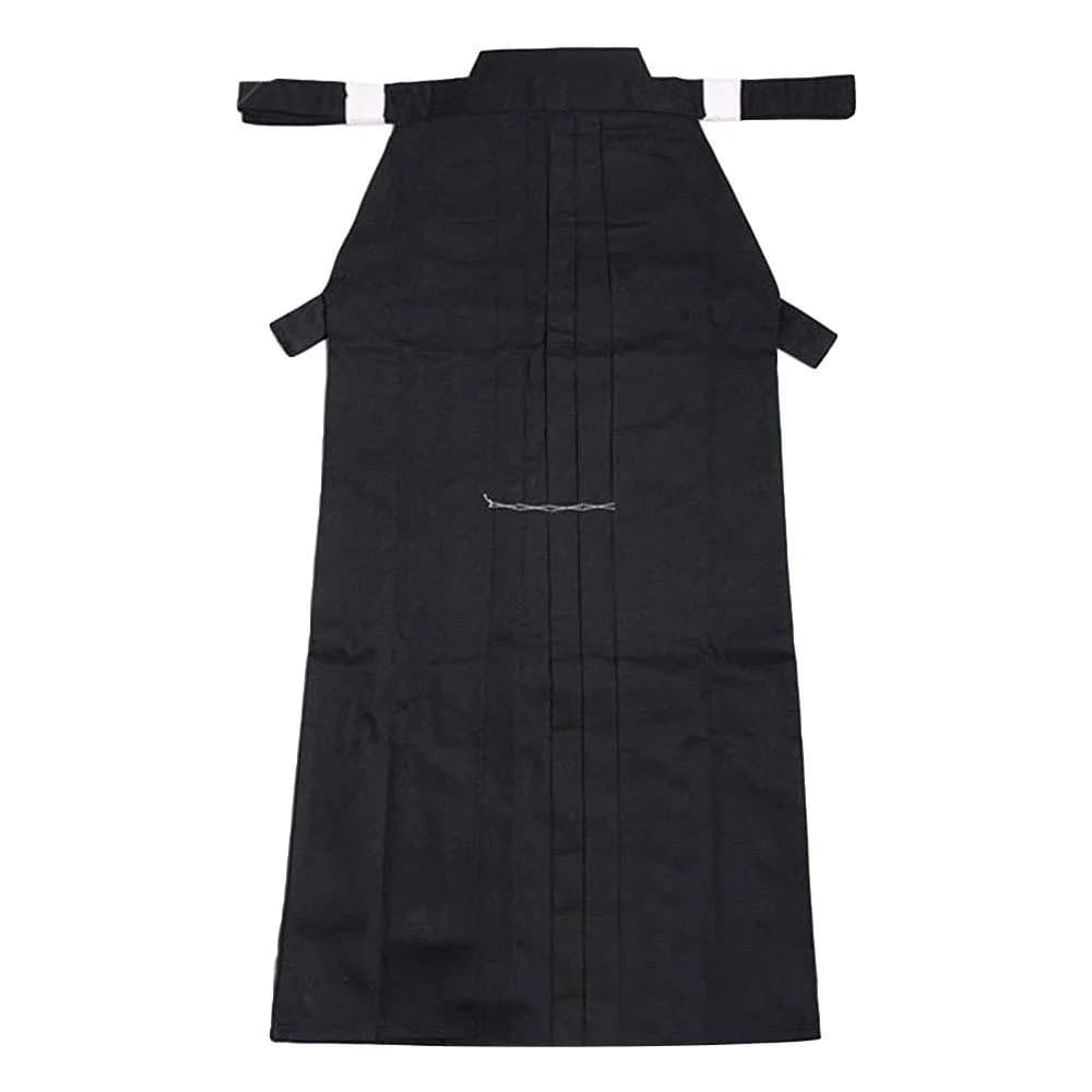 ZooBoo Kendo Uniform Men's Hakama Pants | Traditional Martial Arts Wear, Breathable Cotton, Entry Level Fit — Black / Large
