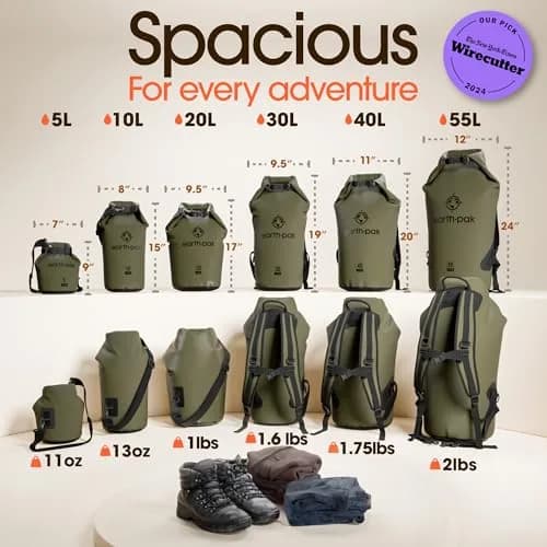 Earth Pak 20L Waterproof Dry Bag | Marine Roll Top Dry Sack for Kayaking thumbnail 2