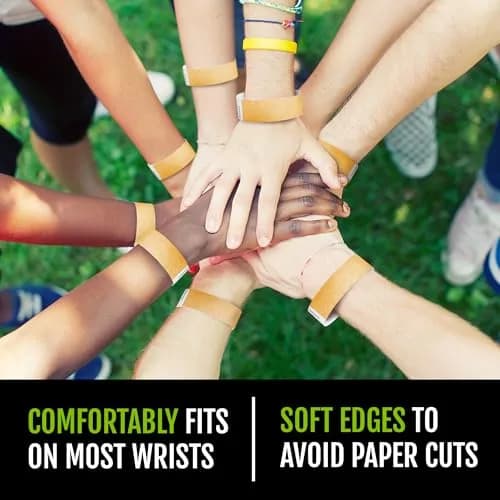 Wristco Gold Tyvek Wristbands 200 Count | Tamper-Proof for Events thumbnail 5
