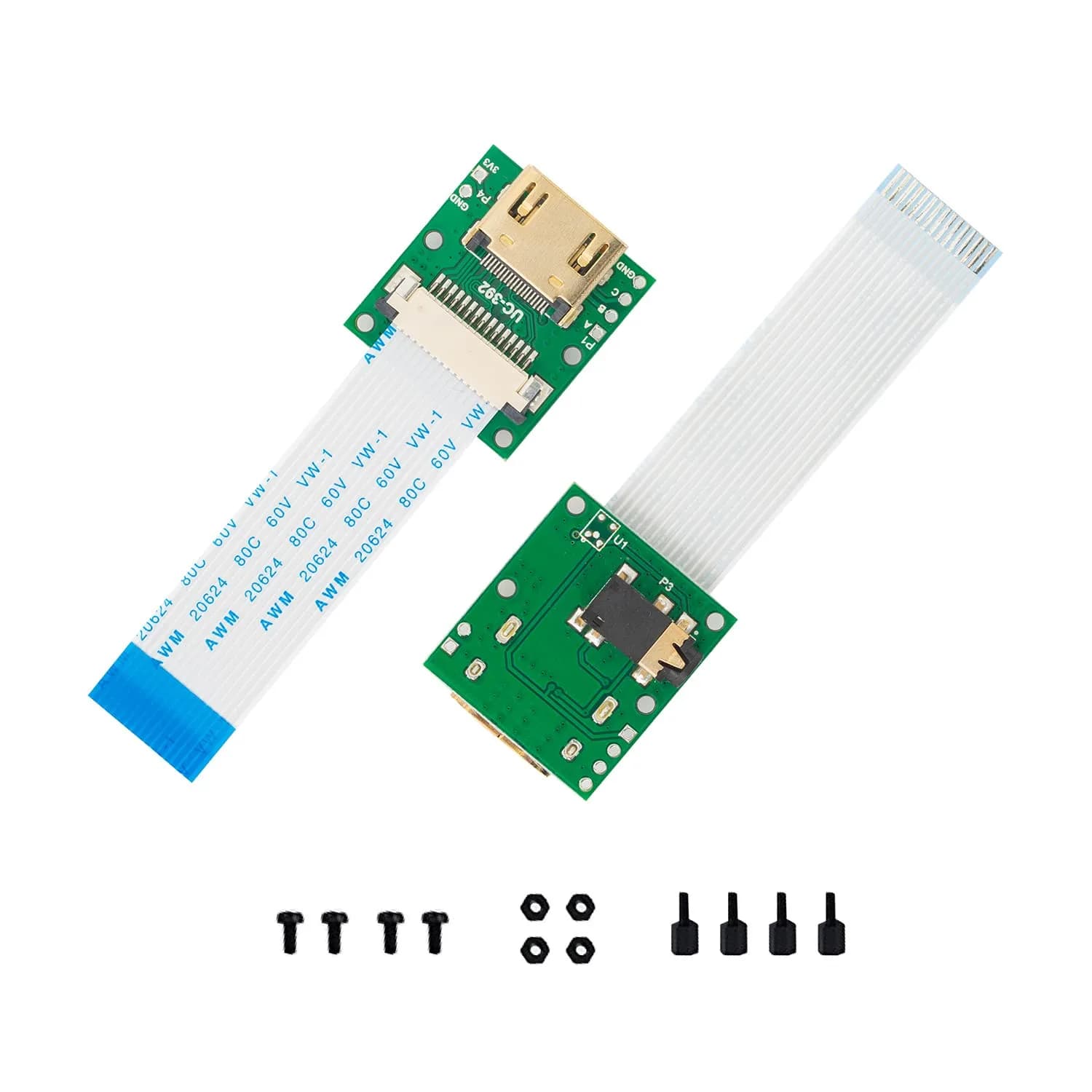 Arducam CSI to HDMI Extension Module with 15pin FPC Cable for Raspberry Pi Camera V3/V1/V2/HQ (Pack of 2, 10m Extension) - main product image