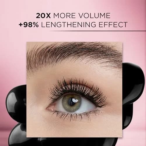 L'Oreal Paris Voluminous Lash Paradise Waterproof Mascara, Blackest Black, 8.3ml (0.25 Fl Oz) | Volumizing & Lengthening thumbnail 4
