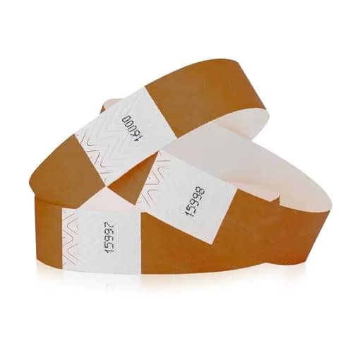 Wristco Mocha Tyvek Wristbands 200 Count | Tamper-Proof for Events thumbnail 1