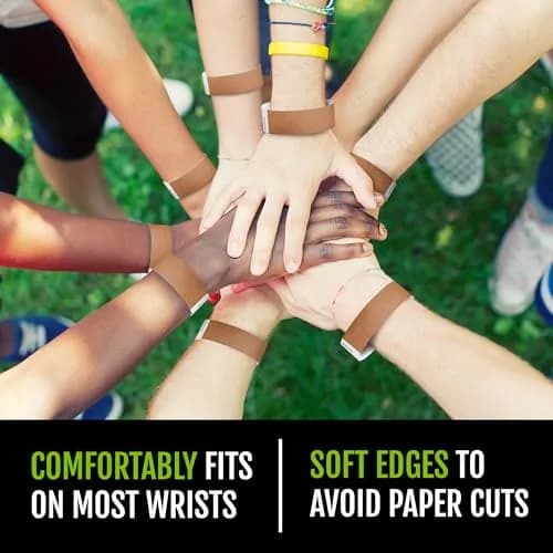 Wristco Mocha Tyvek Wristbands 200 Count | Tamper-Proof for Events thumbnail 5
