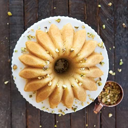 Nordic Ware Lotus Bundt Pan Gold 5 Cup | Intricate Cake Detail & Even Browning thumbnail 2
