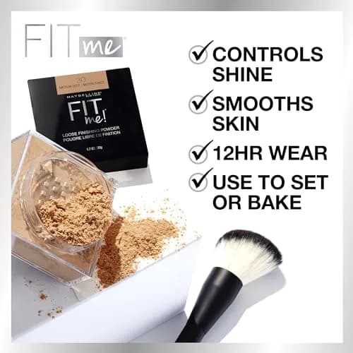 Maybelline Fit Me Loose Setting Powder Fair Light 0.7 Oz (20g) | Mineral-Based Shine Control thumbnail 2