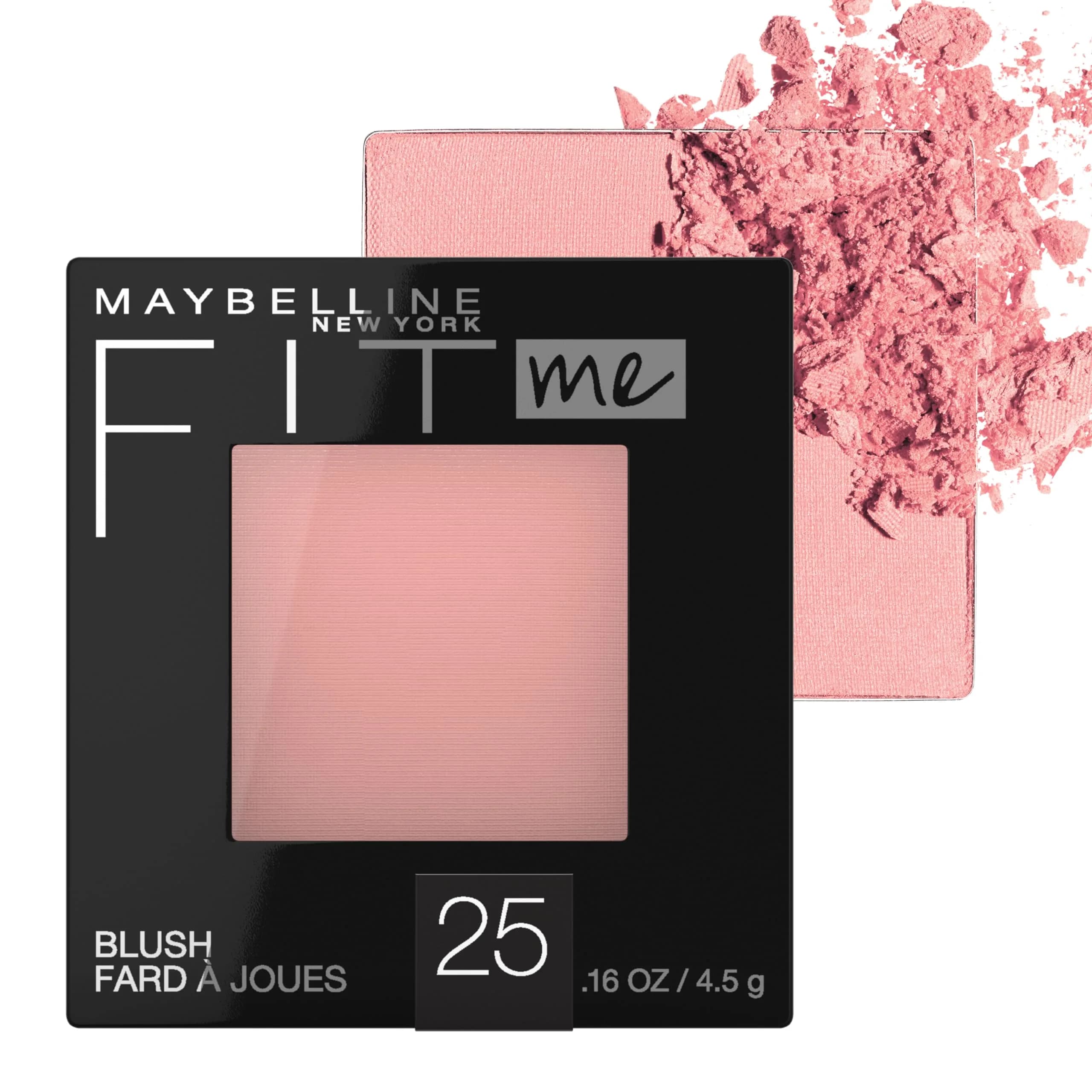 Maybelline Fit Me Blush - Plum Shade | Lightweight, Blendable, Long-Lasting All-Day Face Makeup — Pink