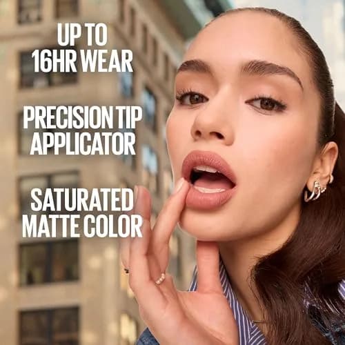 Maybelline Super Stay Matte Ink Liquid Lipstick in Pioneer (Blue Red), 5ml - 16-Hour Transfer-Proof thumbnail 4