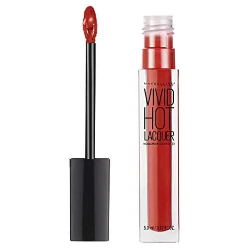 Maybelline Lip Gloss So Hot 0.17 Fl Oz | Vivid Lacquer Gloss with Full Coverage thumbnail 1