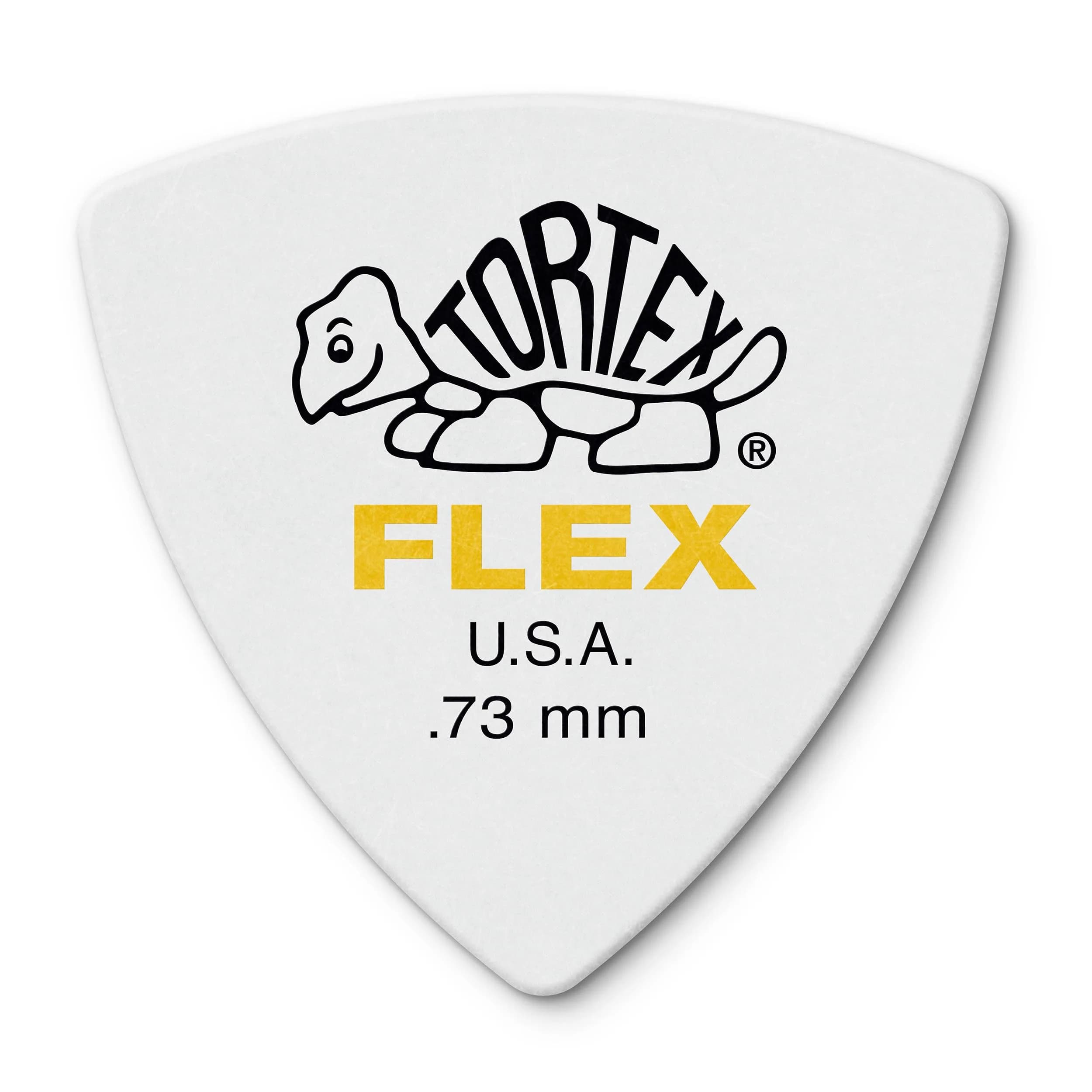 Jim Dunlop Tortex Flex Triangle Pick 0.73mm (72 Pack) | USA-Sourced Guitar Accessory — 0.73mm