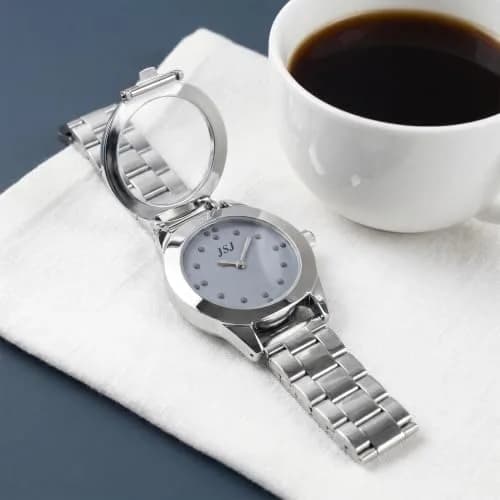 VISIONU Tactile Braille Watch for Men, 38mm Case with Silver Metal Band | Analog Display thumbnail 6