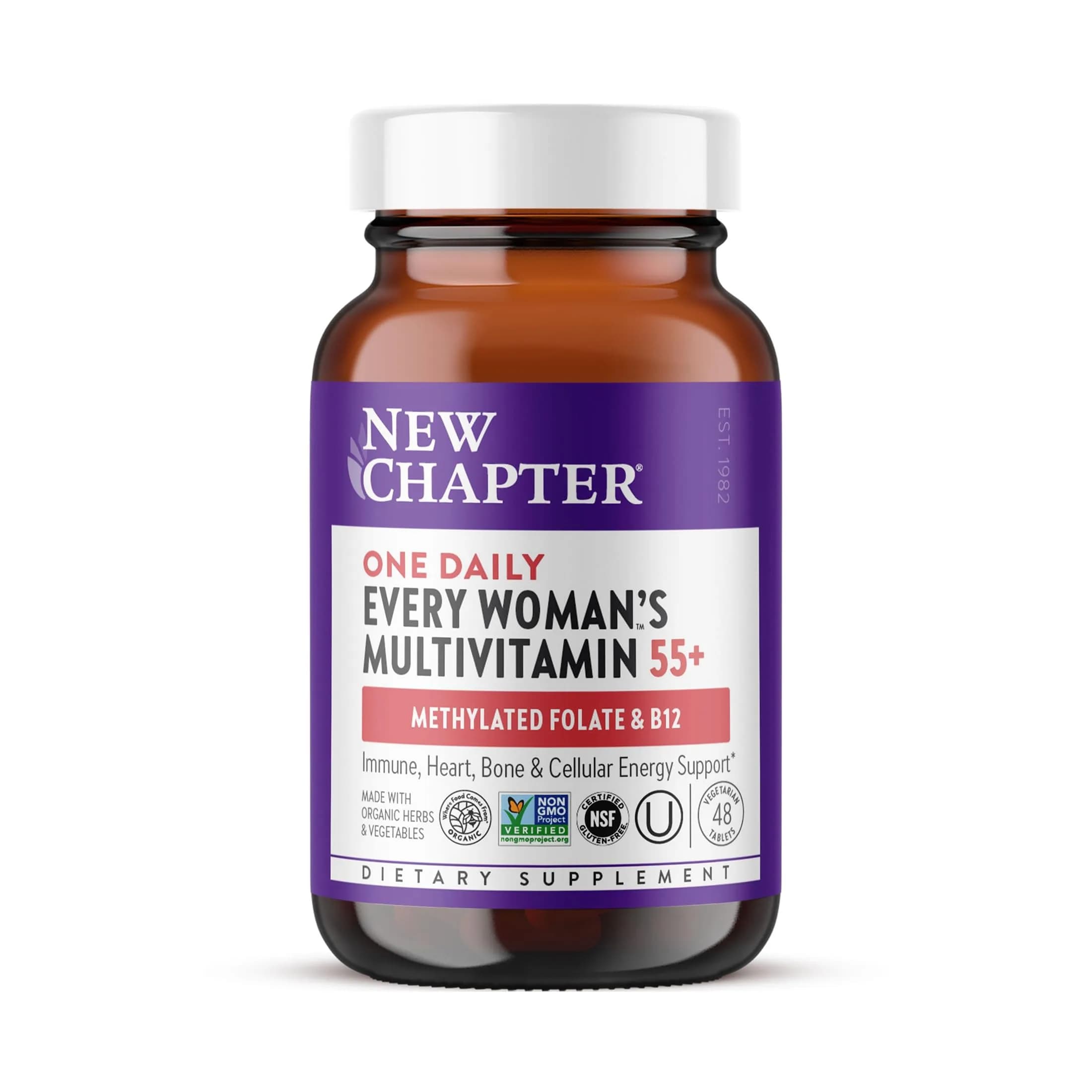 New Chapter Every Woman's One Daily 55+ Multivitamin 48 Tablets | Supports Immune & Bone Health - main product image