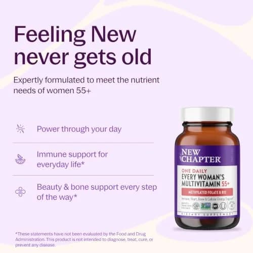 New Chapter Every Woman's One Daily 55+ Multivitamin 48 Tablets | Supports Immune & Bone Health thumbnail 2