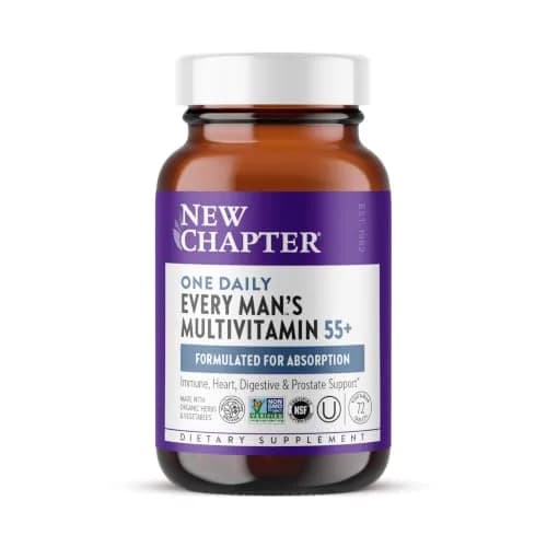 New Chapter Every Man's One Daily 55+ Multivitamin 72 Tablets | Supports Immune & Energy thumbnail 1